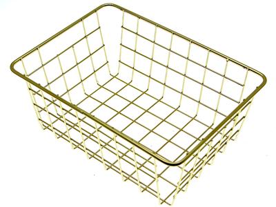 Golden Wire Metal Basket For Spices Organizer Fruit Decorative