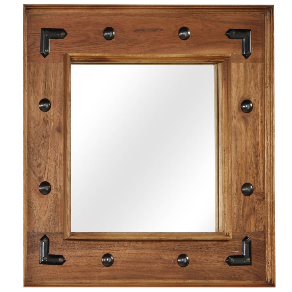 Mirror Made of Solid Acacia Wood 50x50 cm