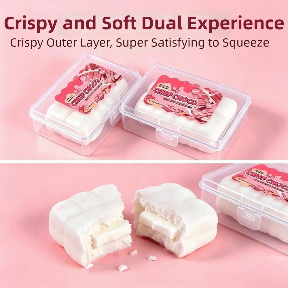 Portable Crispy Chocolate Squishy Toy Lightweight Cracking Crispy Pinch Toy Office