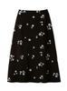 Furfur Sukajan Flower Embroidered Skirt Black Women's RWFS234003,