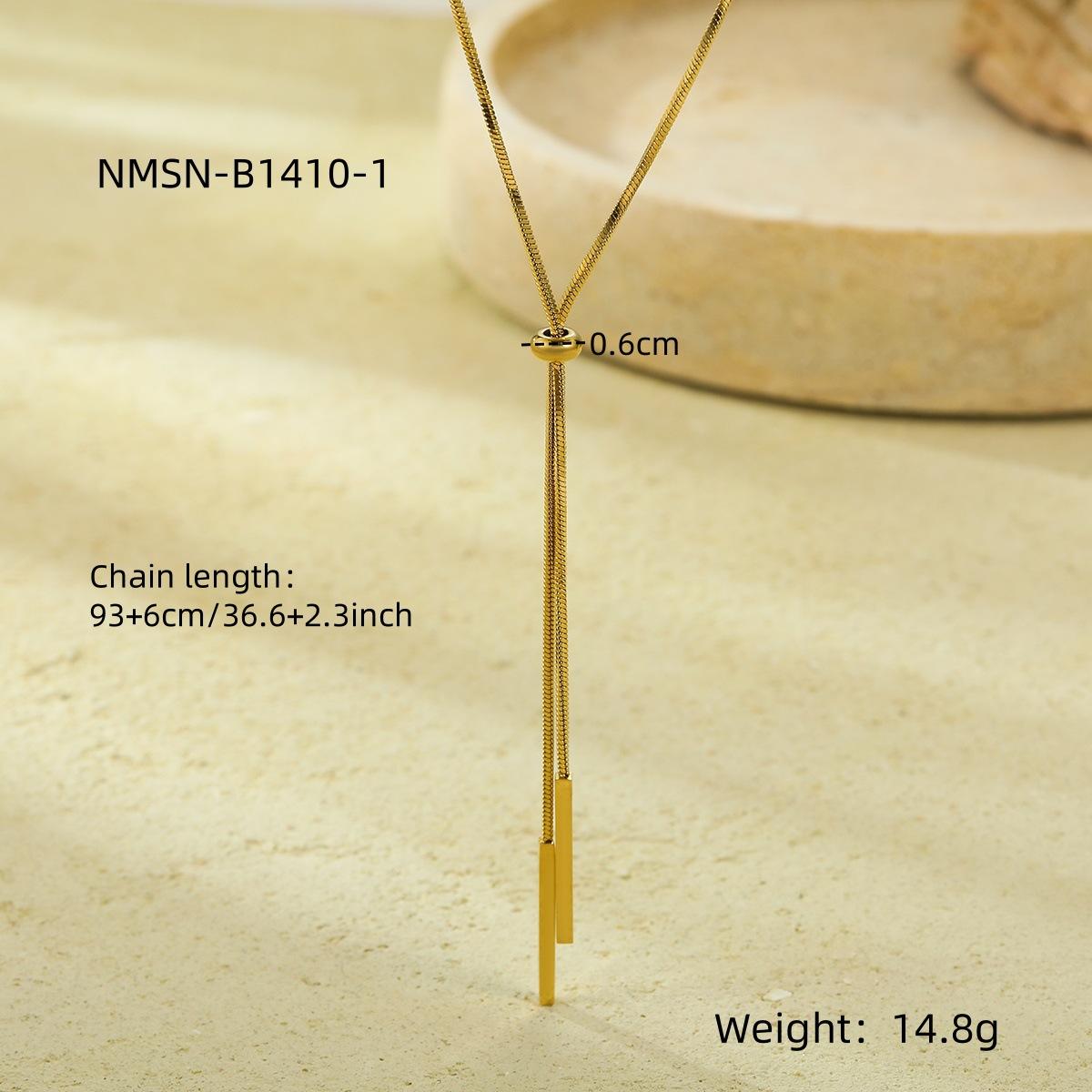 GEMCHIC Women s Long Stainless Steel Snake Chain Necklace Fashion Minimalist Jewelry