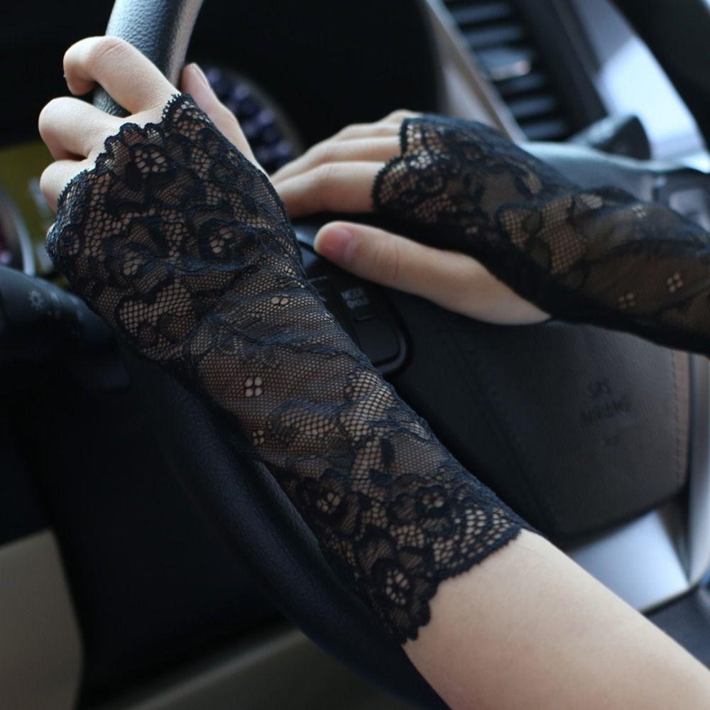 Lace Sexy Mesh Lace Sexy Mesh Fingerless Lace Gloves  Driving Cycling Cosplay