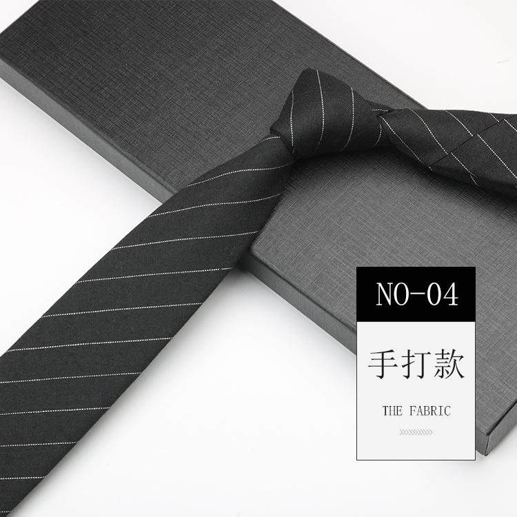 

Полосатый галстук Мужской Повседневный Простой Серый Черный Студенческий Тренд Ширина6См Ручная работа