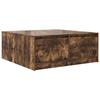 VidaXL Coffee Table with Drawers Smoked Oak 100x100x40 Cm, Center Table, Sofa Table, Accent Table, Side Table, 3328403