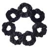 7 Pcs/Set Women Hair Scrunchies Set Plush Solid for Girls Ponytail Holder Print Floral Ditsy Flower Ties Accessories