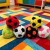 7Cm Soft Plush Soccer Ball Toy For Kids And Pets Colorful Stuffed Football Fluffy Interactive Toy For Indoor Games Pet Chewing