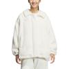Adidas Lounge FW24 однотонная свободная флисовая куртка с длинным рукавом на молнии женская куртка Han-Jade-White JJ3575