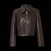 Tatu Women's Autumn/Winter Slim-Fit Lapel PU Leather Jacket