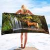 Horses Print Super Soft Beach Towels Oversized Microfiber Bath Towels Quick Dry Absorbent Towel for Adults Men Women Boy Girl