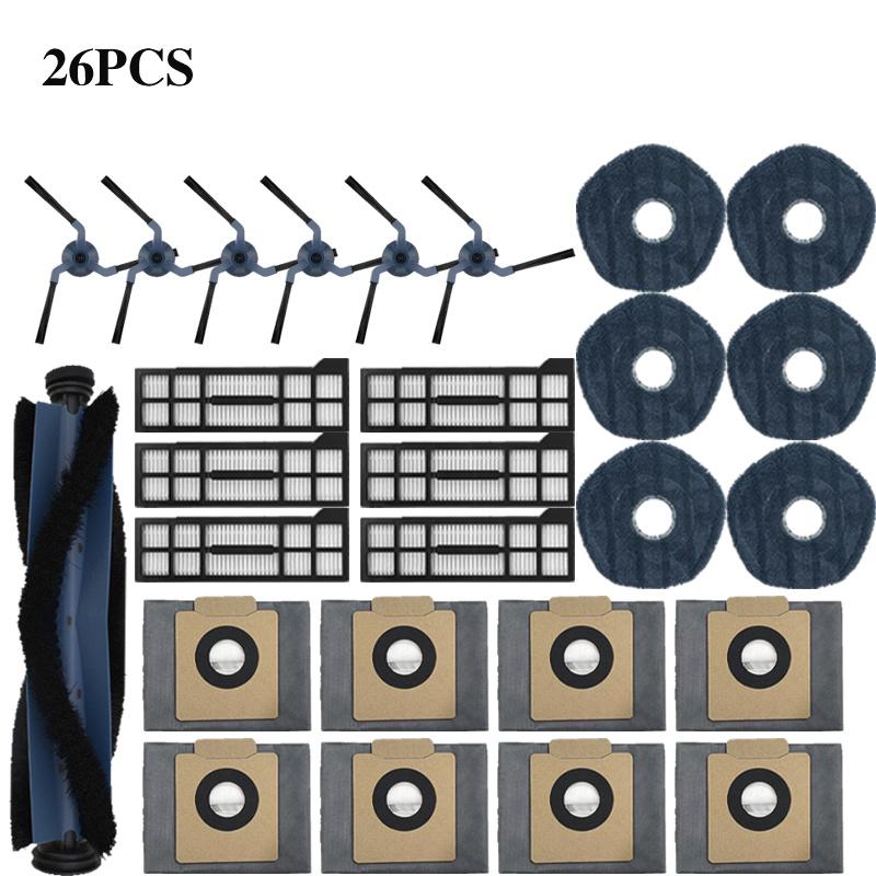 For Eufy X10 Pro Omni Robot Vacuum Spare Parts Main Side Brushes Mop Cloths HEPA Filters Dust Bags Accessories