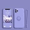 Luxury Liquid Silicone Metal Ring Holder Phone Case for Honor 20 30 30s V30 V40 50 SE 60 70 80 90 Pro Back Cover with Lanyard Shockproof