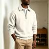 Men's Zip Up Long Sleeve Sweatshirt with Collar Casual Athletic Top