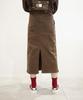 Stretch Long Denim smoAsldeska S'more Skirt, (Brown, L)