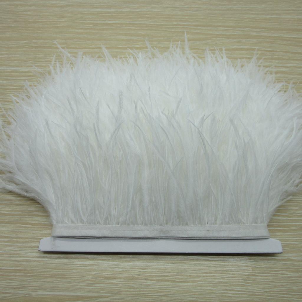 Ostrich Feather Cloth Strip 8-10 Dress Decorative Material Latin Dance Skirt Cloth Band Clothing Accessories Ostrich Hair Lace