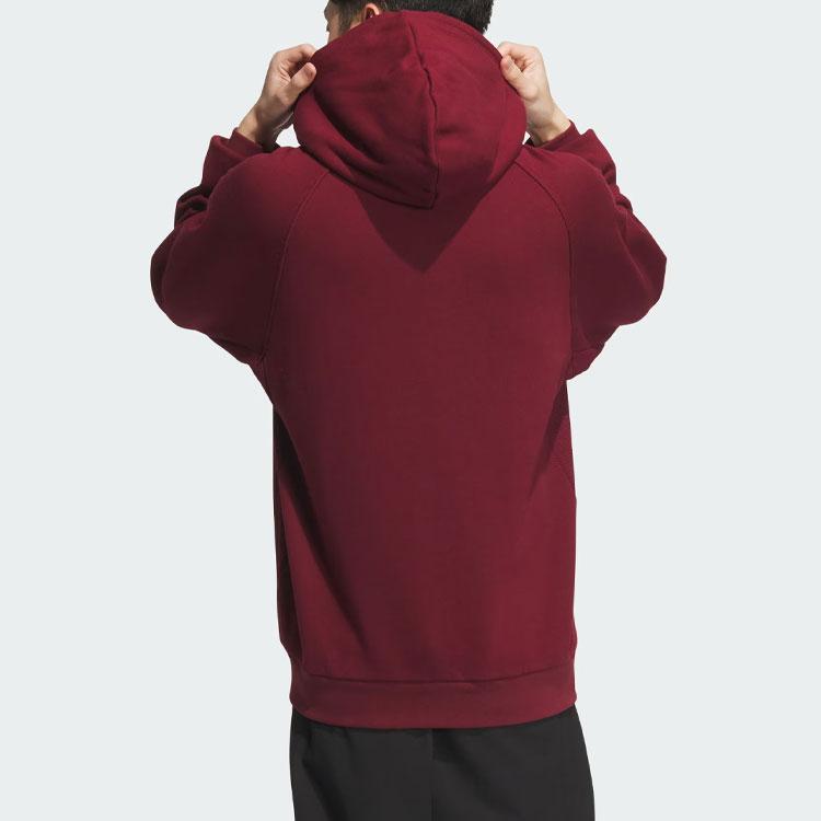Adidas Waffle Hoodie Men Tops Dark-Red JE6100
