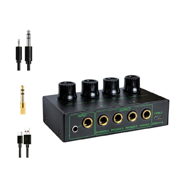 

HZ400 Studio 4 Way Amplifier Splitter With Color Effects Auditory Cables Adapter For Seamlessly Connection 1