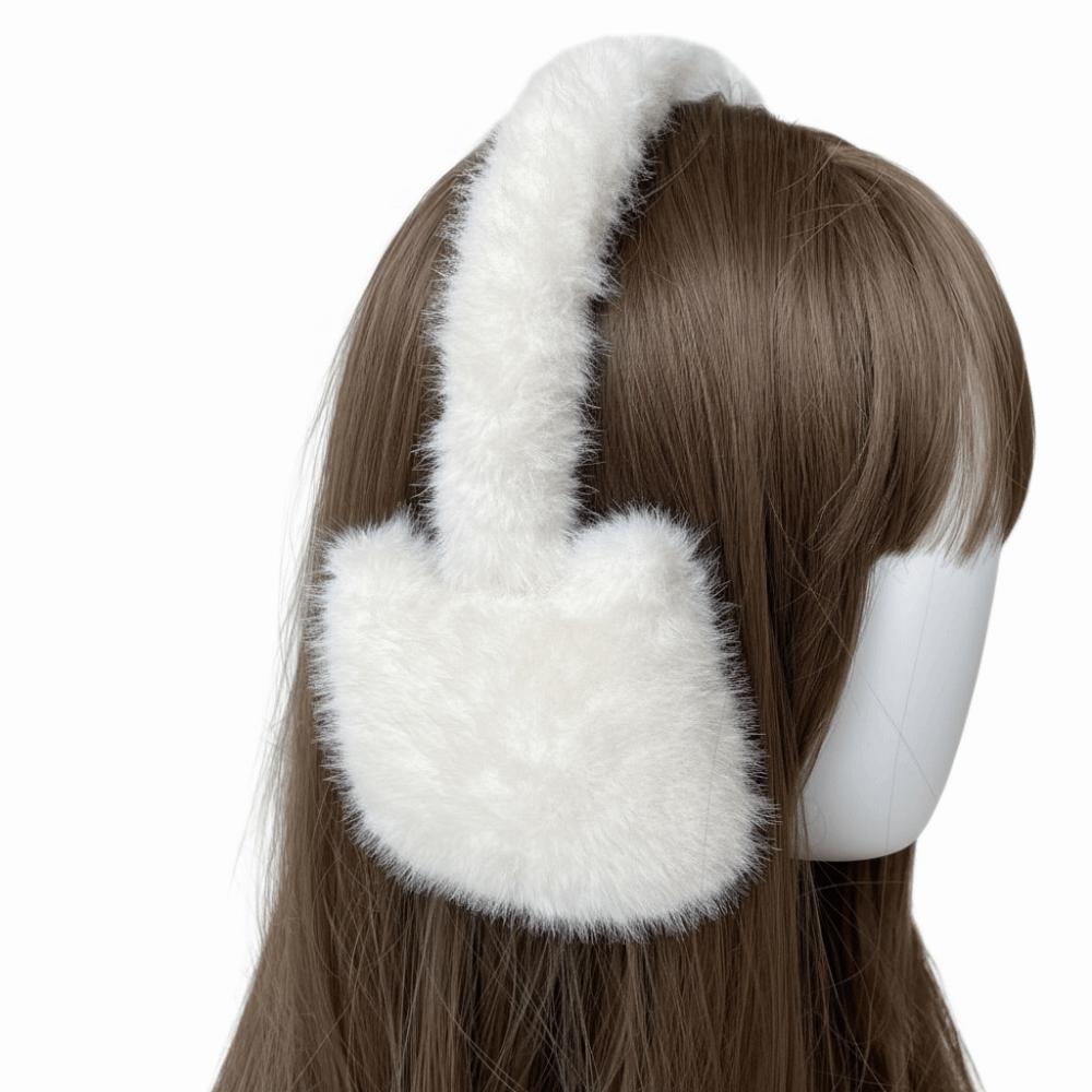 Winter Ear Protection Fluffy Ear Muffs Star/Heart/Cat Design Plush Earmuffs  Girl Gifts