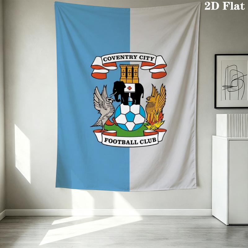 Coventry City FC Wall Tapestry Aesthetic Wall Hanging Printed Fabric Blanket Decorative Tapestries for Bedroom Living Room Home Decor