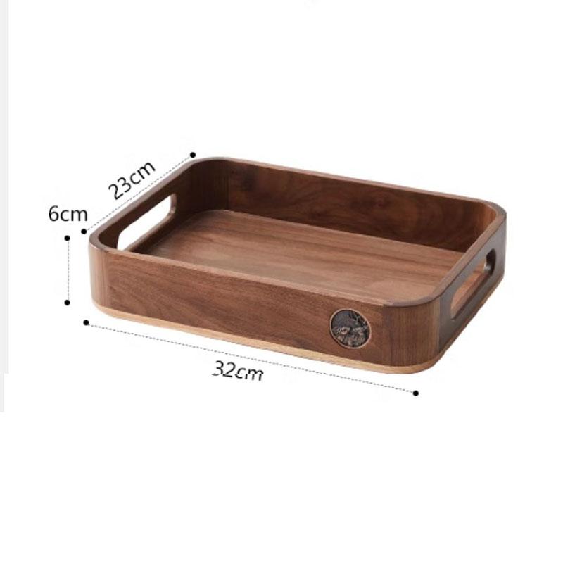 Taschentuchbox-Abdeckung aus schwarzem Walnussholz, kreative Wohnzimmer-Dekoration, Schreibtisch-Aufbewahrung, Papierhandtuchhalter, unterteilte Aufbewahrungsboxen, Tablett