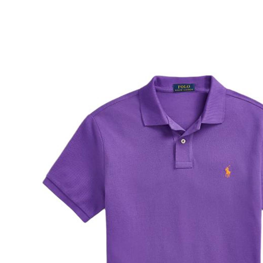 Polo Ralph Lauren Solid Color Cotton Polo Shirt With Small Pony Embroidery Men Tops Purple MNPOKNI1N822265-510