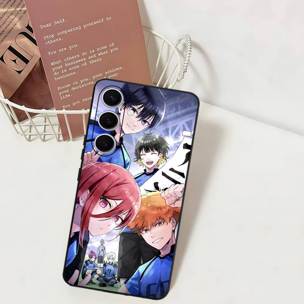 Japan Anime B-Blue Lock Phone Case For Samsung S 24 Fe 25 Ultra Plus 20 Lite 21 30 22 23 24 22 Ultra 5G Fundas