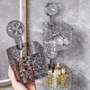 Suction Cup Bathroom Shelf No Drill Wall Mount Corner Shower Shelf Shampoo Holder Shower Caddy Drain Basket Bathroom Organizer