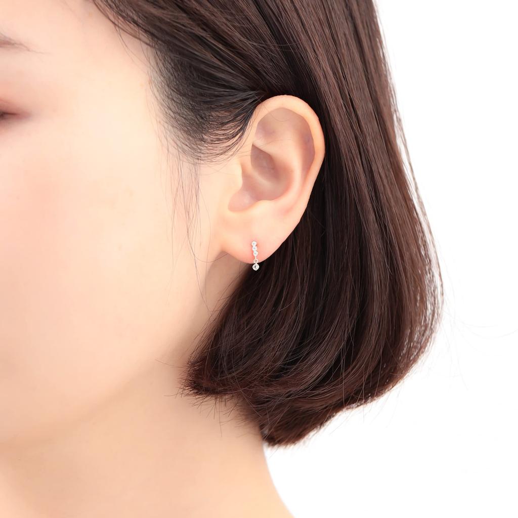 ESTELLE [Official] [Web Exclusive] Women's Earrings in 10K Yellow Gold with March Birthstone Aquamarine (0222-8669-0019-0000)