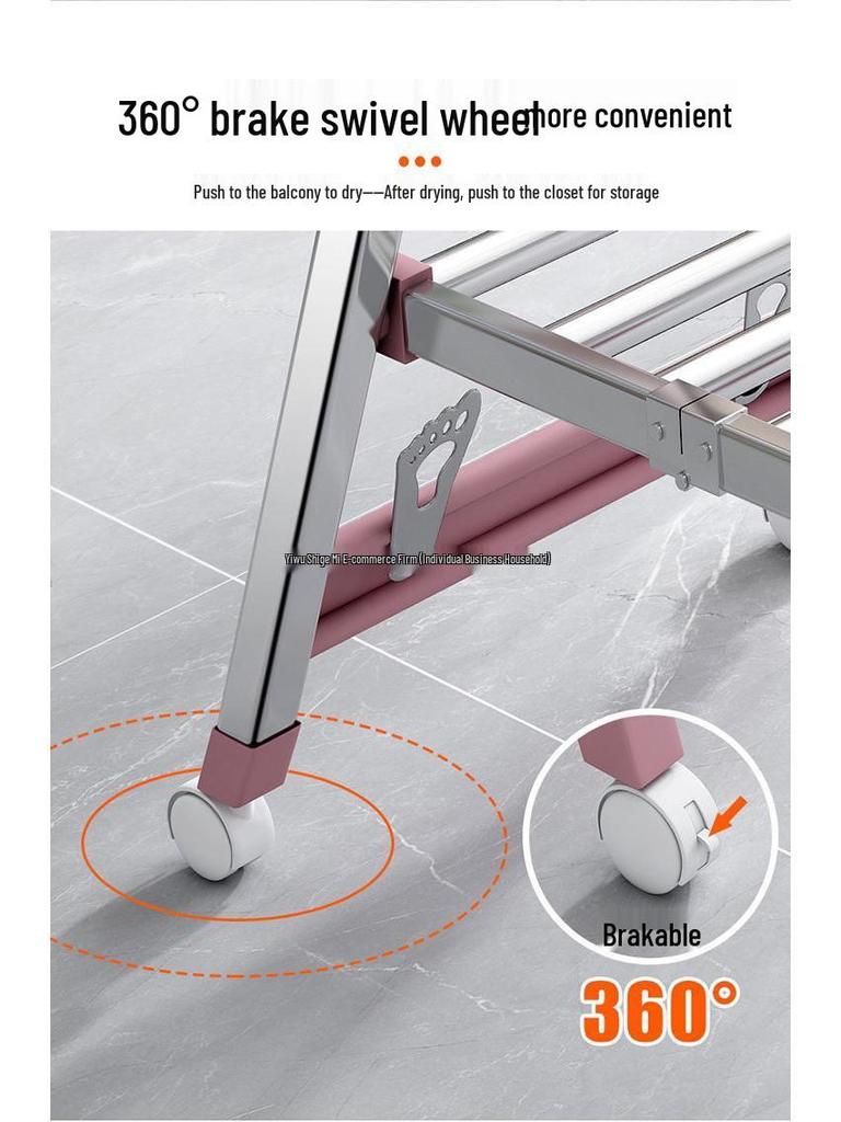 Foldable Stainless Steel Clothes Rack for Indoor/Outdoor Use