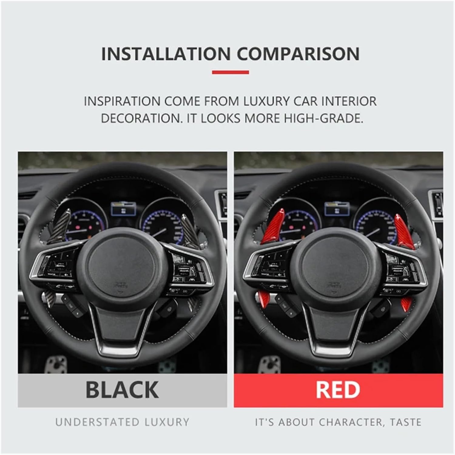 

Подрулевые лепестки переключения передач из углеродного волокна, совместимые с Toyota 86, совместимые с Subaru BRZ, совместимые со Scion FR-S ZN6 2013~2020 2 PCS-01