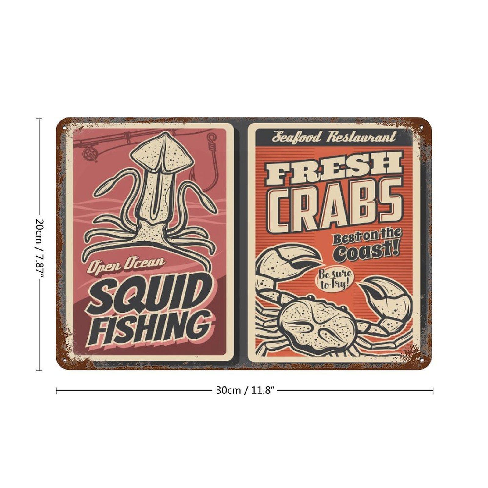 

1-Pack rusty retro metal wall panel, 20×30cm and 30×40cm, rustic decor for bedroom, workspace, bar or hallway 20*30CM