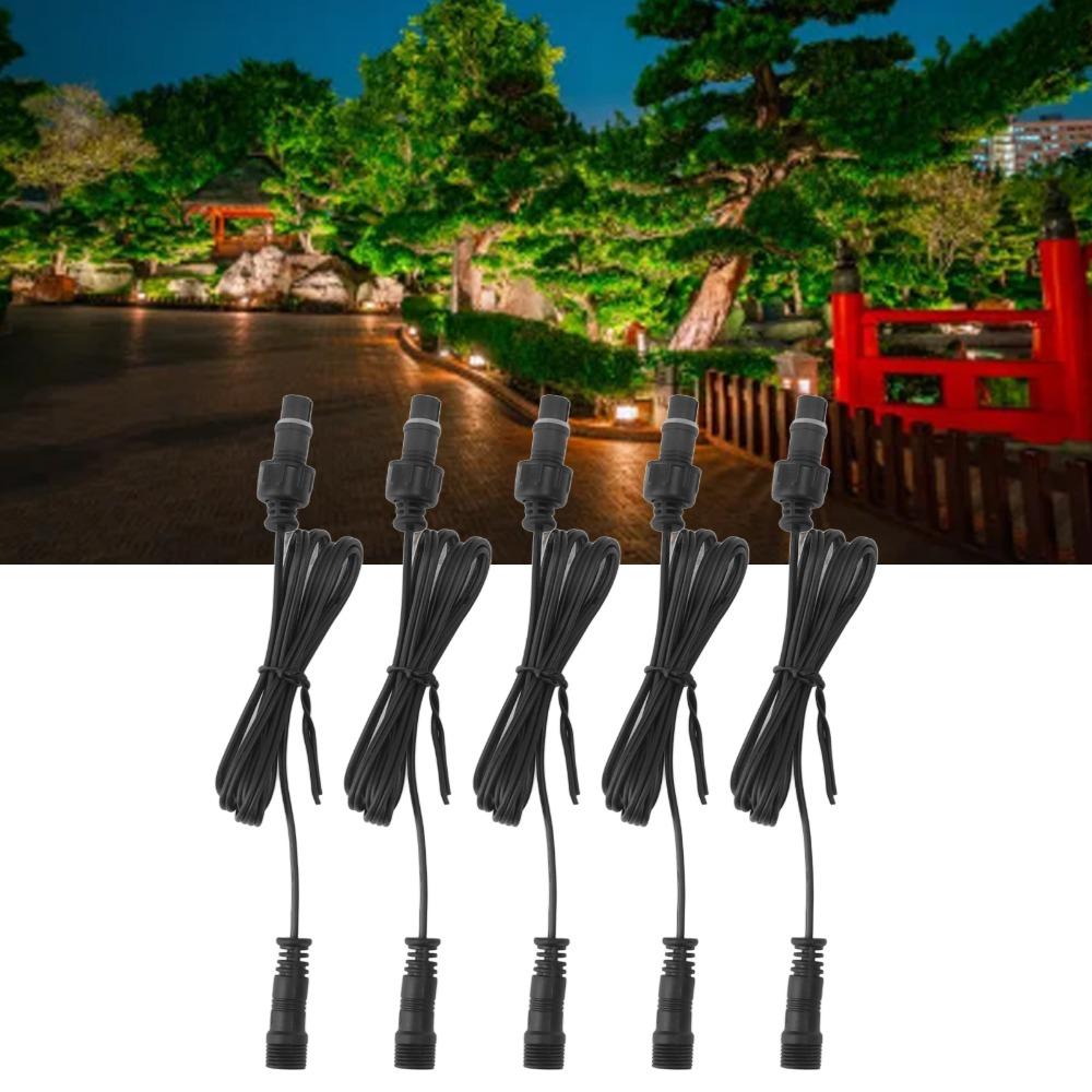 5pcs 3.3ft Garden Extension Cord IP67 LED Light Extension Cord  Garden Lighting