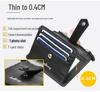 Baellerry Men's Korean Style Slim Card Holder: Multi-Card Slot, Driver's License Coin Purse with Simple Zipper Buckle