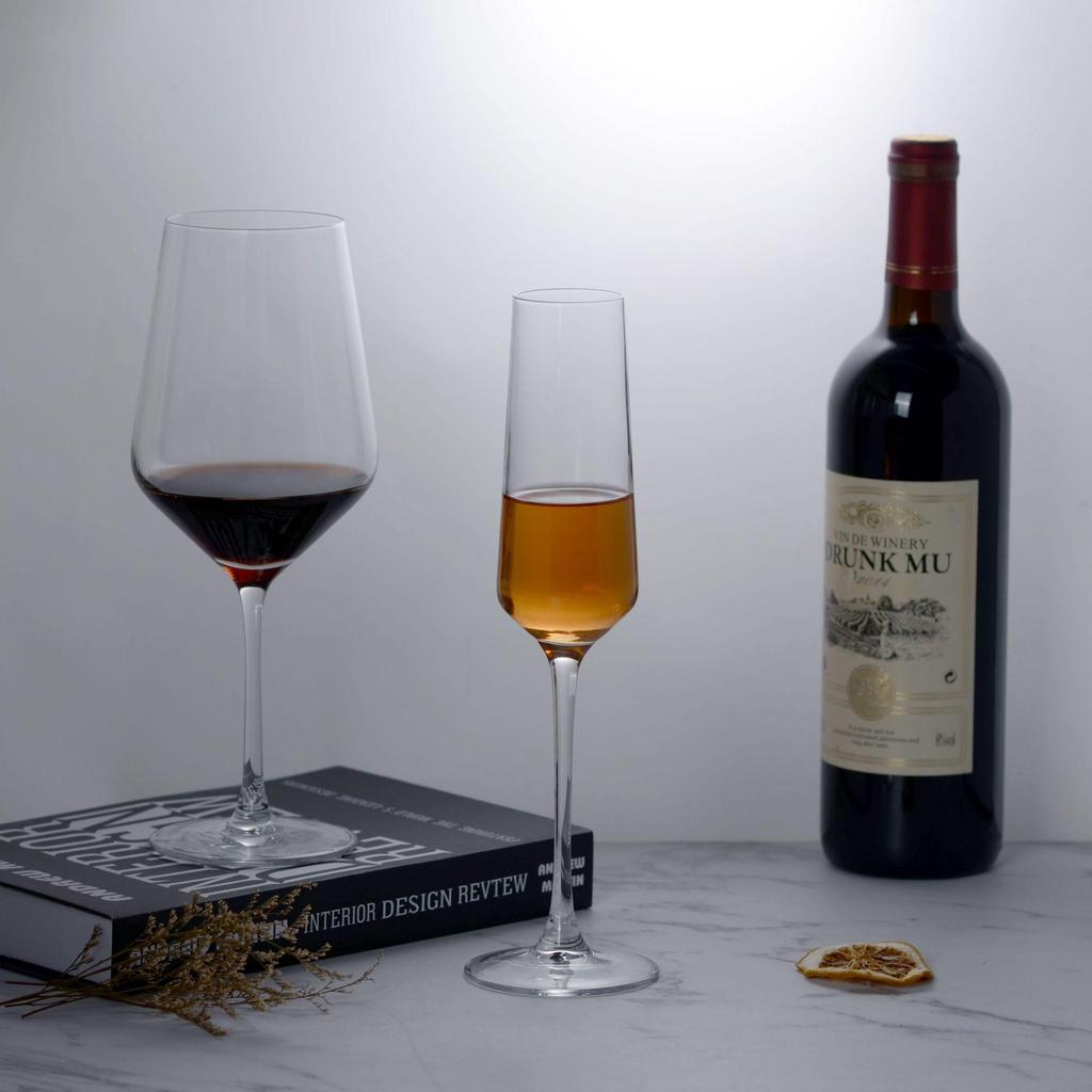 Nordic European Luxury Red Wine & Champagne Glass Set for Restaurants