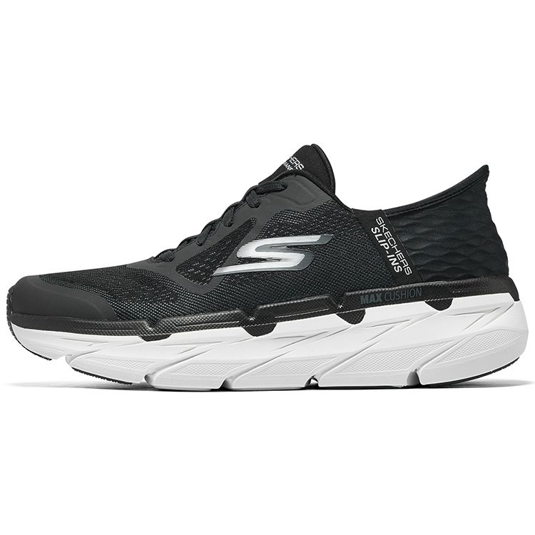 Skechers Max Cushioning Men Black Low Top Running Shoes Comfortable Versatile 220313-BKW 41