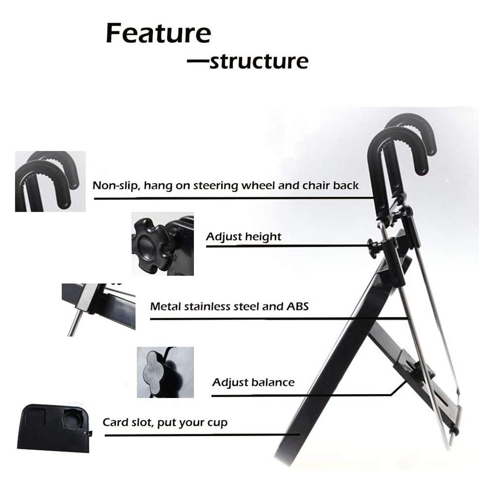 Multi Function Car Computer Desk Foldable Car Lunch Desk Car Seat Laptop Holder Stand Food Drink