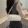 PU-Leder Polka Dot Schultertasche Große Kapazität Umhängetasche INS Tragetasche Damen