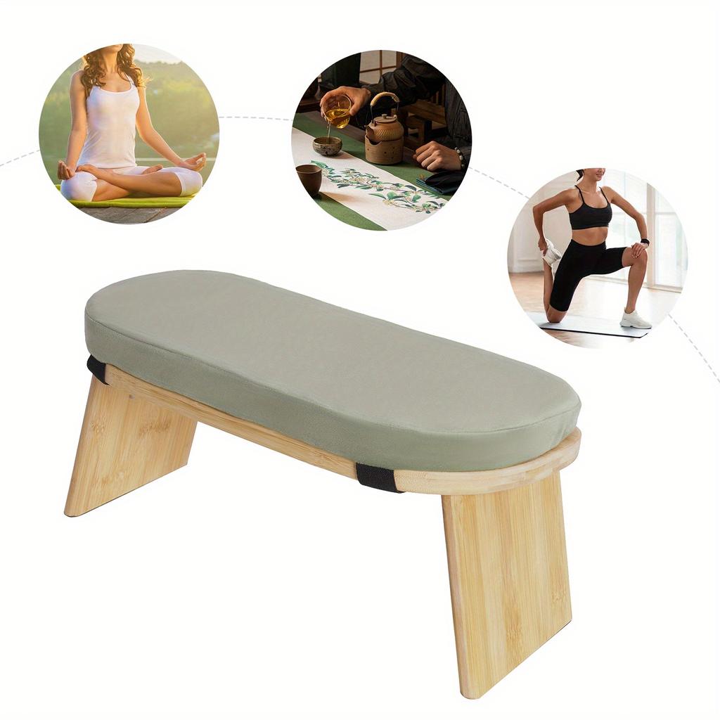 Foldable Meditation Stool with Cushion -Portable Yoga & Prayer with Non-Slip Base, Cushion & Sturdy Frame for Home, Gym, Travel