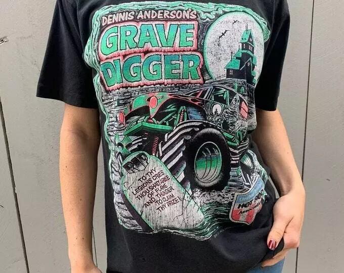 90s 1992 Grave Digger T-shirt Black Short Sleeve Unisex Tshirt Men Women S-5XL Unisex T-Shirt