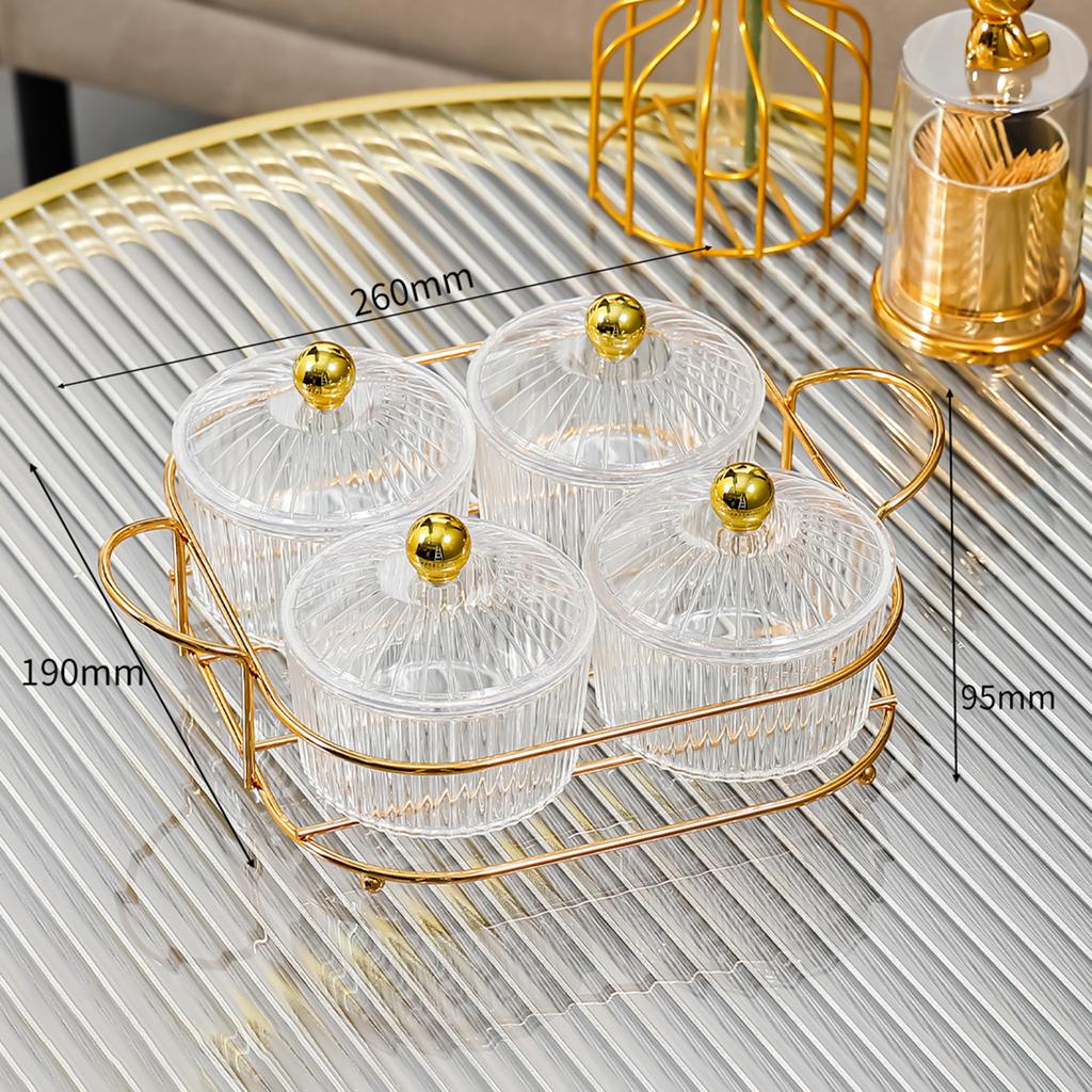 Fruit Plate Serving Dishes 6 Removable Serving Bowl Appetizer Condiment Server for Dessert Snacks Chips Kitchen Relish Tray