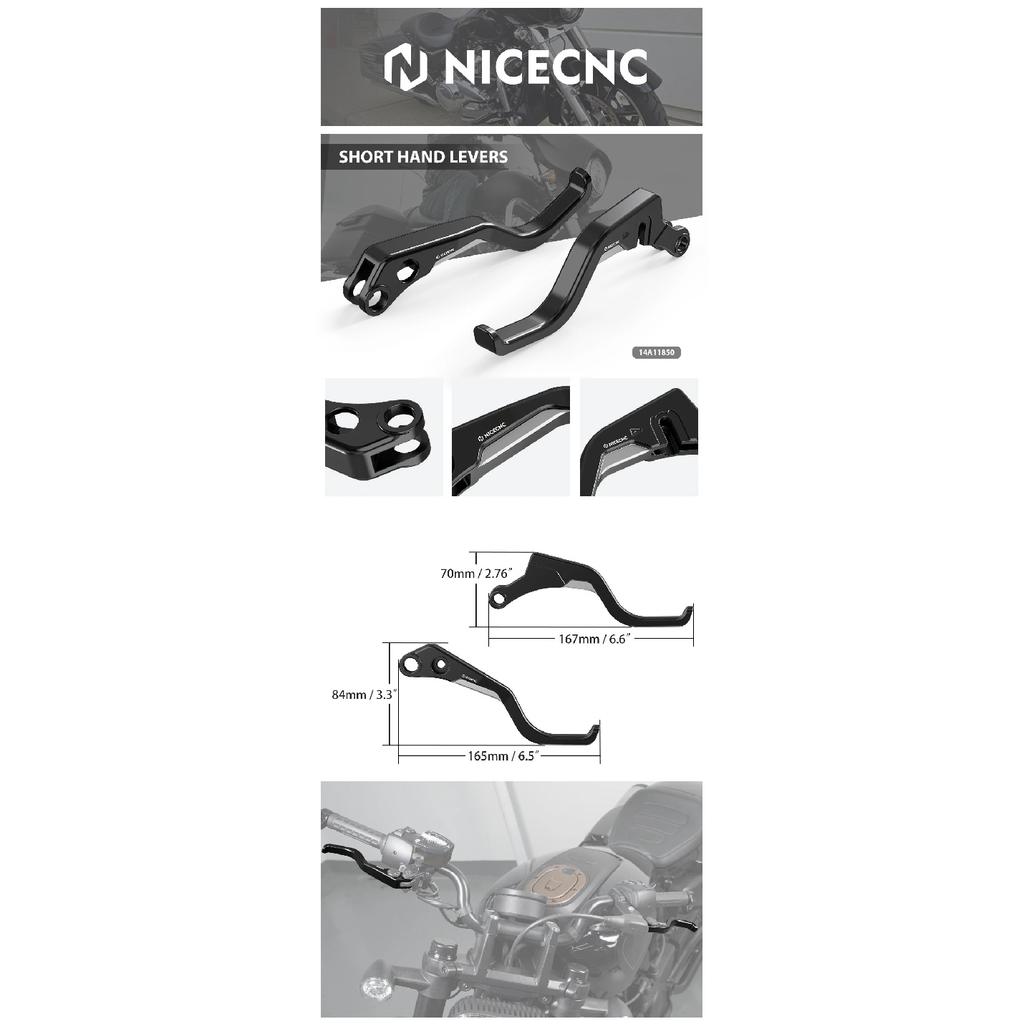 NICECNC For Harley Sportster S RH1250S 2021-2024 Short Brake Clutch Levers Pan America 1250 RA1250 21-24 Nightster RH975 22-24