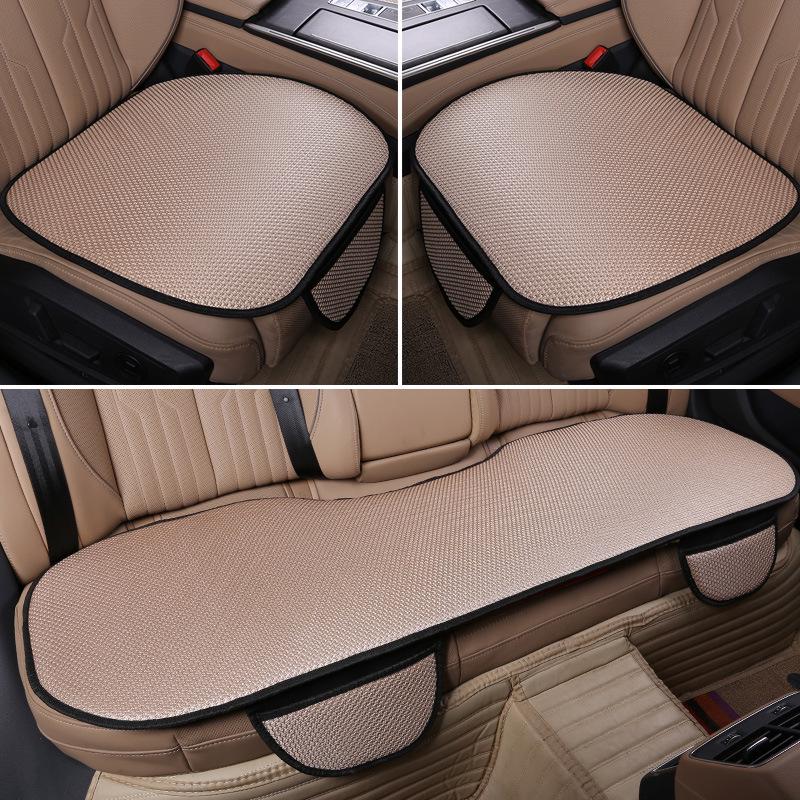 Four Seasons Ice Silk Car Seat Cushion Set - Single & Rear Three-Piece Cooling Mat