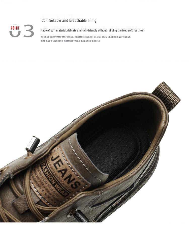 Chaussures en cuir tendance pour hommes 2025: Style Britannique Polyvalent Automnal Décontracté & Formel.