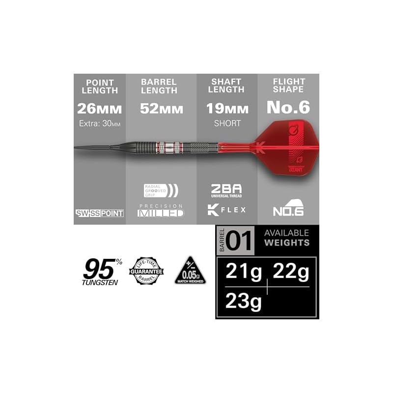TARGET CLEMENS 95K 21G SP STEEL TIP (Clemens 95K Steel Darts)