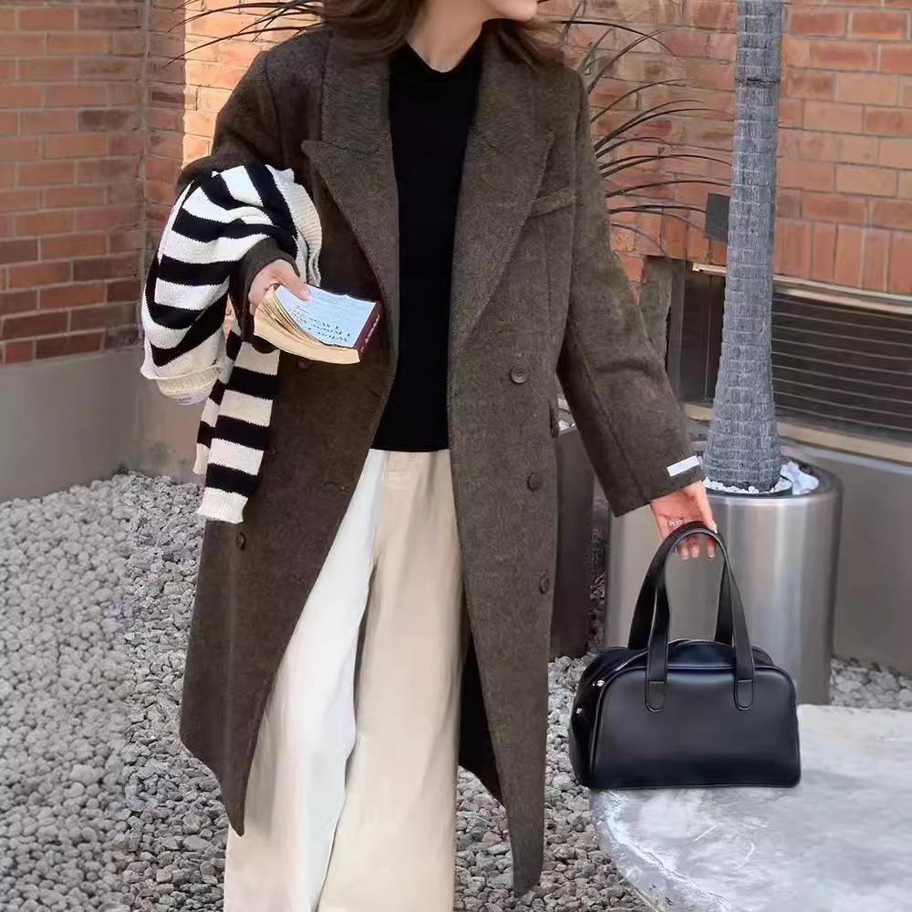 

Корейская версия нового высококачественного двубортного костюма темперамент шерстяной пиджак M