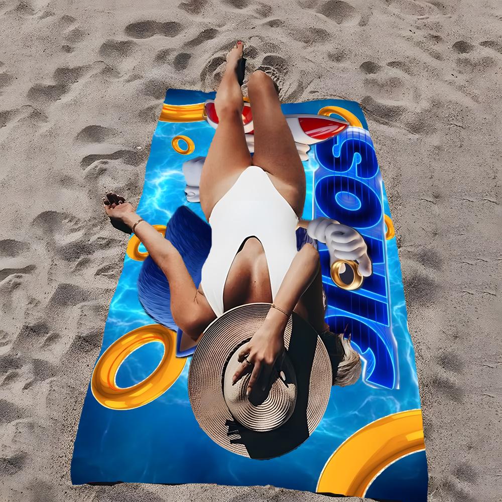 Game S-Sonic Soft Pool Gift For Travel Gym Shower Camping Quick Dry Sports Large Beach Towels