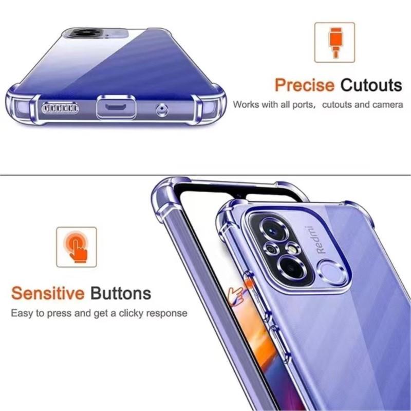 1,5 MM Dicke Airbag-Klarhülle Für Xiaomi Redmi 10C 10A 9A 9C 12c Redmi Note 10 10S 11 11s 12s 12 Pro 5G A1 A2 Plus Hülle Fundas