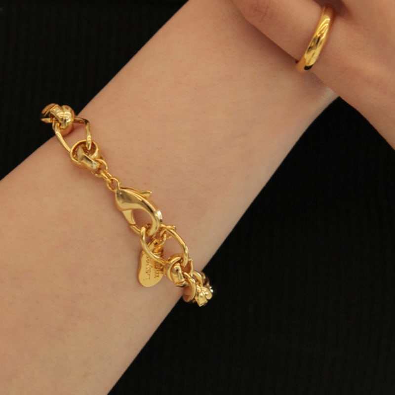 LAYERMOOD Tie Ring Chain BR-gold