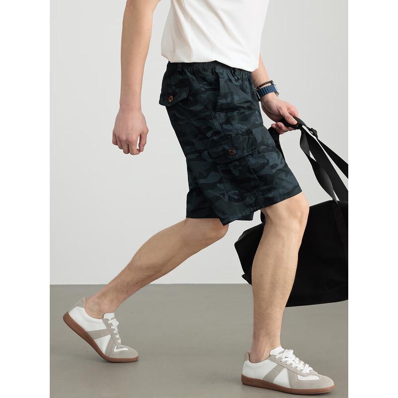 Hengyuanxiang Men's Cotton Loose Cargo Shorts