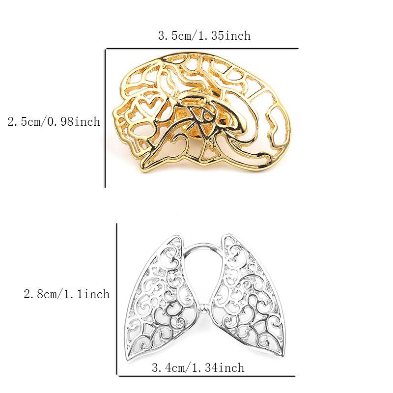 Human Organs Medical Brooch Lung Stomach Hollow Out Pin Badge Disease Treatment Punk Pins For Doctors Nurses Badge Jewelry