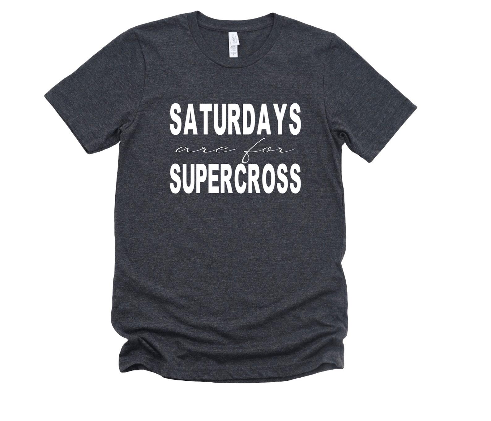 Saturdays Are For Supercross Graphic Tee, Unisex, Short Sleeve T-Shirt, Dirt Bikes, Motocross 3XL